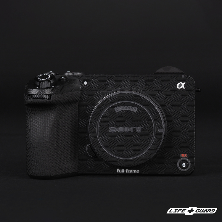 LIFE+GUARD 相機貼膜安裝示意，適用 SONY FX2