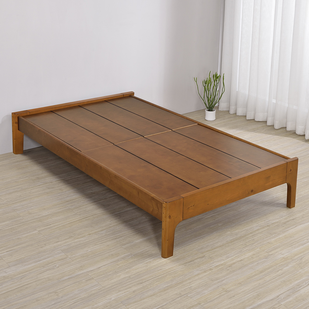 南特5尺雙人實木床架/床組(兩色可選)