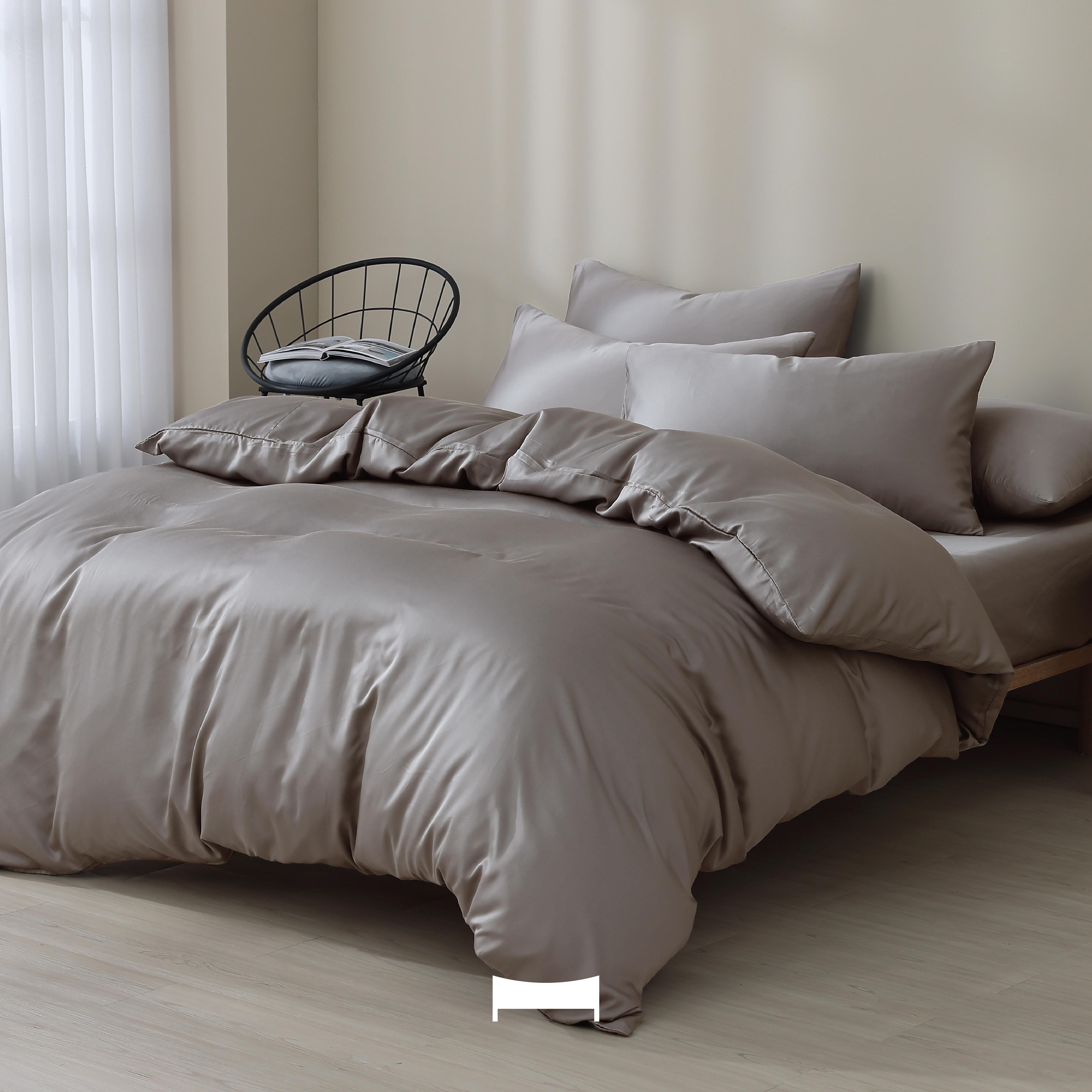 TENCEL BEDDING｜60支天絲四件組《灰咖 STONE BROWN》