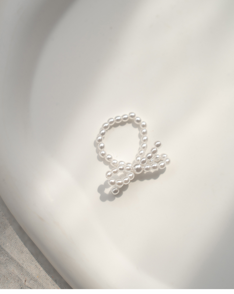 Simple Pearl Bow Beaded Ring【07060256】in stock+pre-order