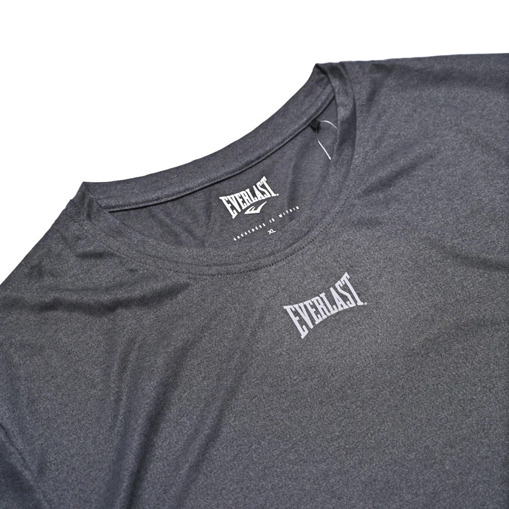 EVERLAST 短袖 短T 鐵灰 小LOGO 吸排 運動 上衣 男 4021108410