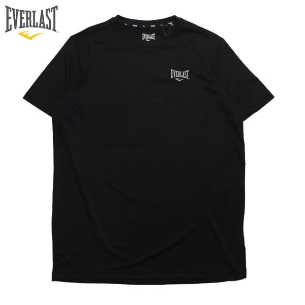 EVERLAST 短袖 短T 黑色 反光LOGO 機能 抗菌 運動 男 4021109220