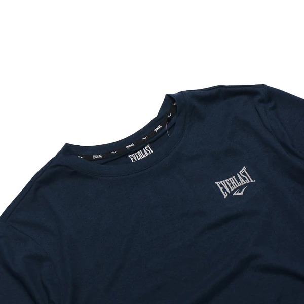 EVERLAST 短袖 短T 深藍 反光LOGO 機能 抗菌 運動 男 4021109280