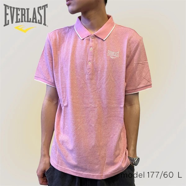 EVERLAST 短袖 短T 粉紅 POLO衫 機能 上衣 男 4021130041