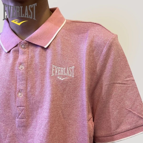 EVERLAST 短袖 短T 粉紅 POLO衫 機能 上衣 男 4021130041