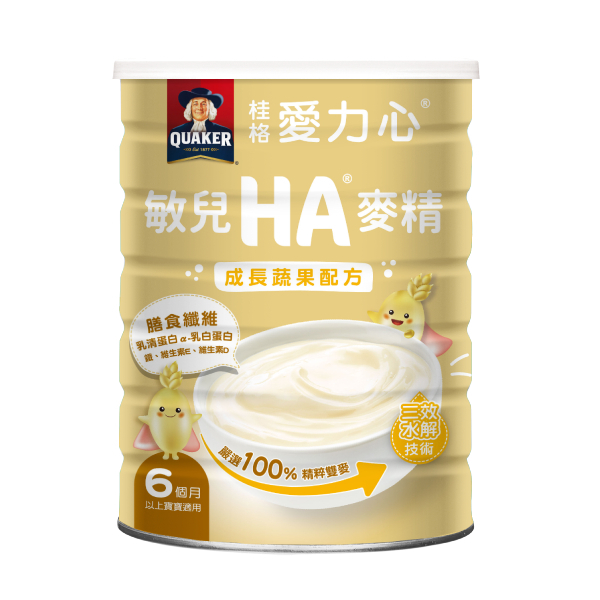 桂格愛力心 敏兒HA麥精-成長蔬果配方700g-新升級