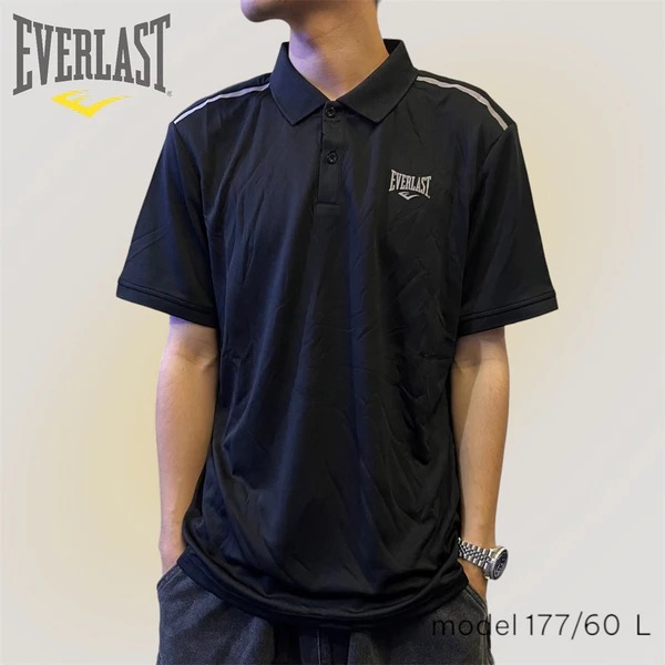 EVERLAST 短袖 黑色 機能 教練POLO衫 男 4021136320