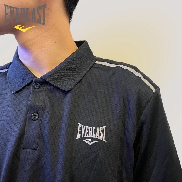 EVERLAST 短袖 黑色 機能 教練POLO衫 男 4021136320