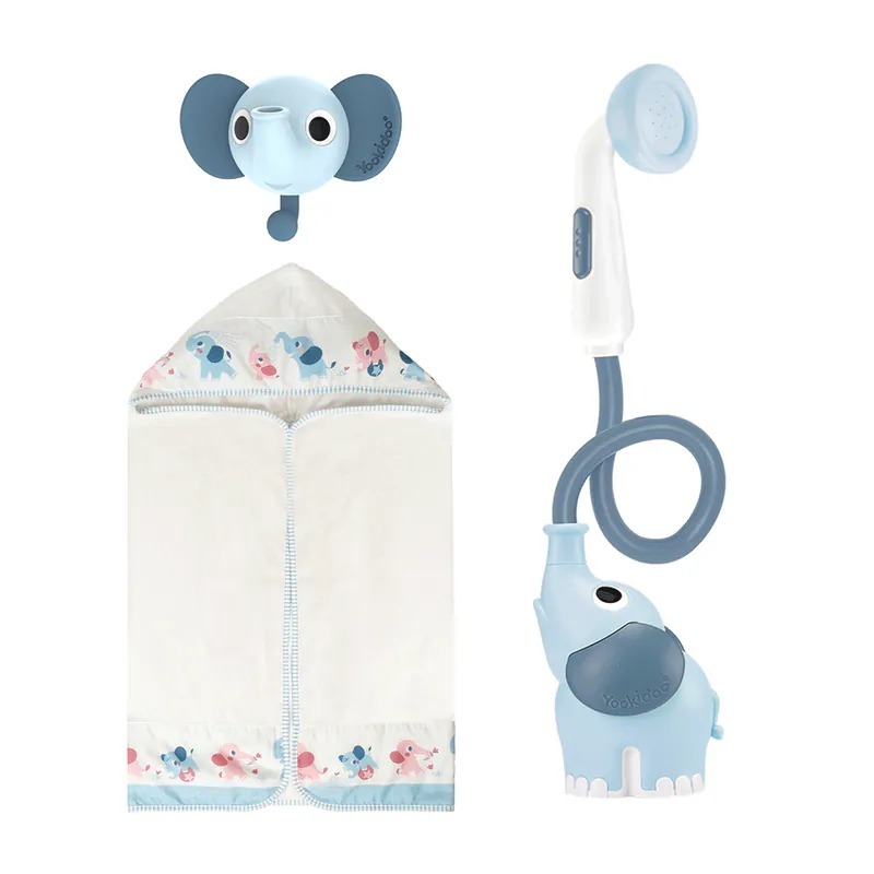 以色列Yookidoo 小象沐浴趣禮盒3件組(兩色可選)