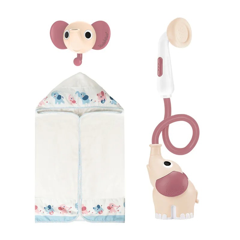 以色列Yookidoo 小象沐浴趣禮盒3件組(兩色可選)