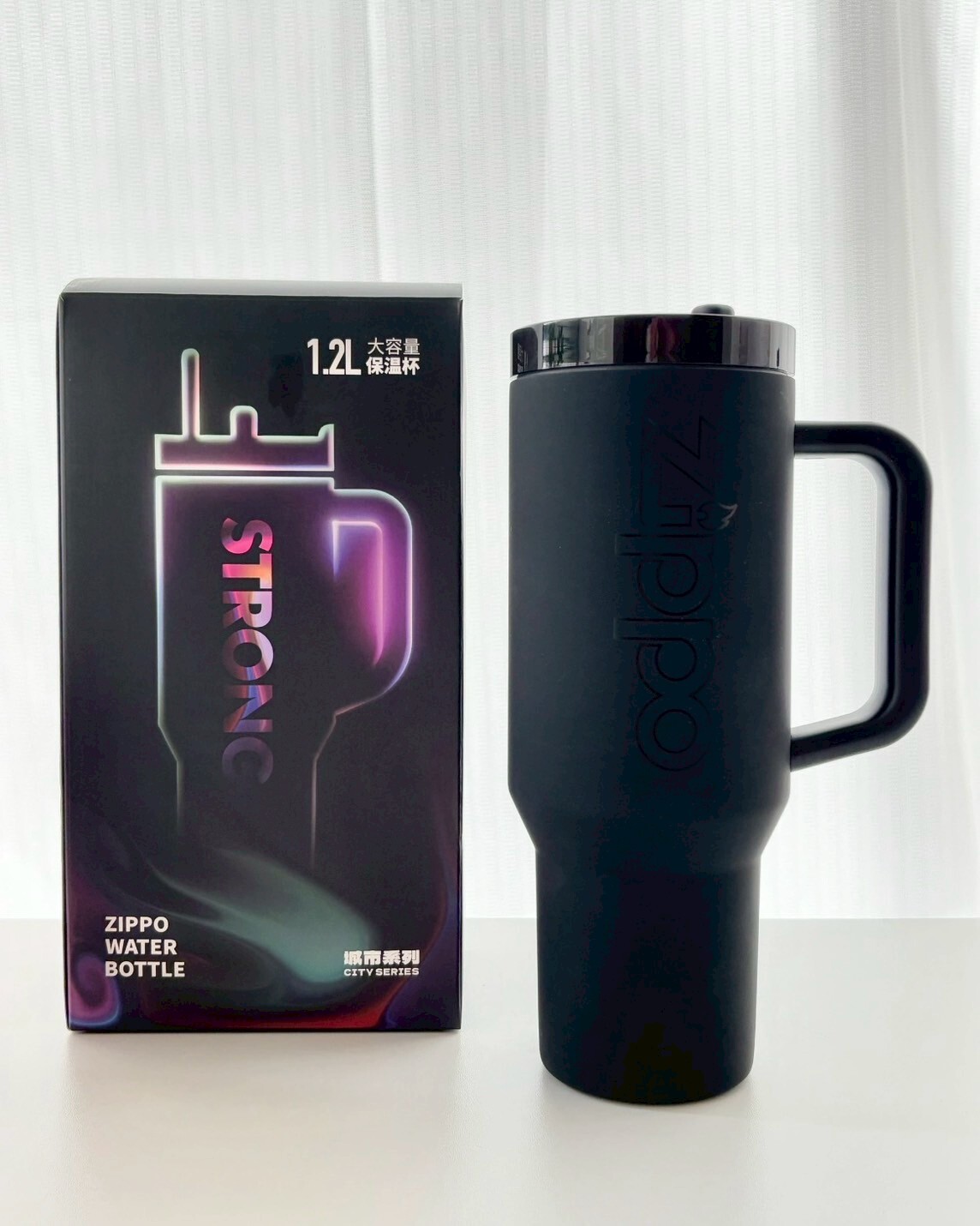 Zippo 大容量吸管杯 保溫杯 雙飲杯 1200ml 白/黑