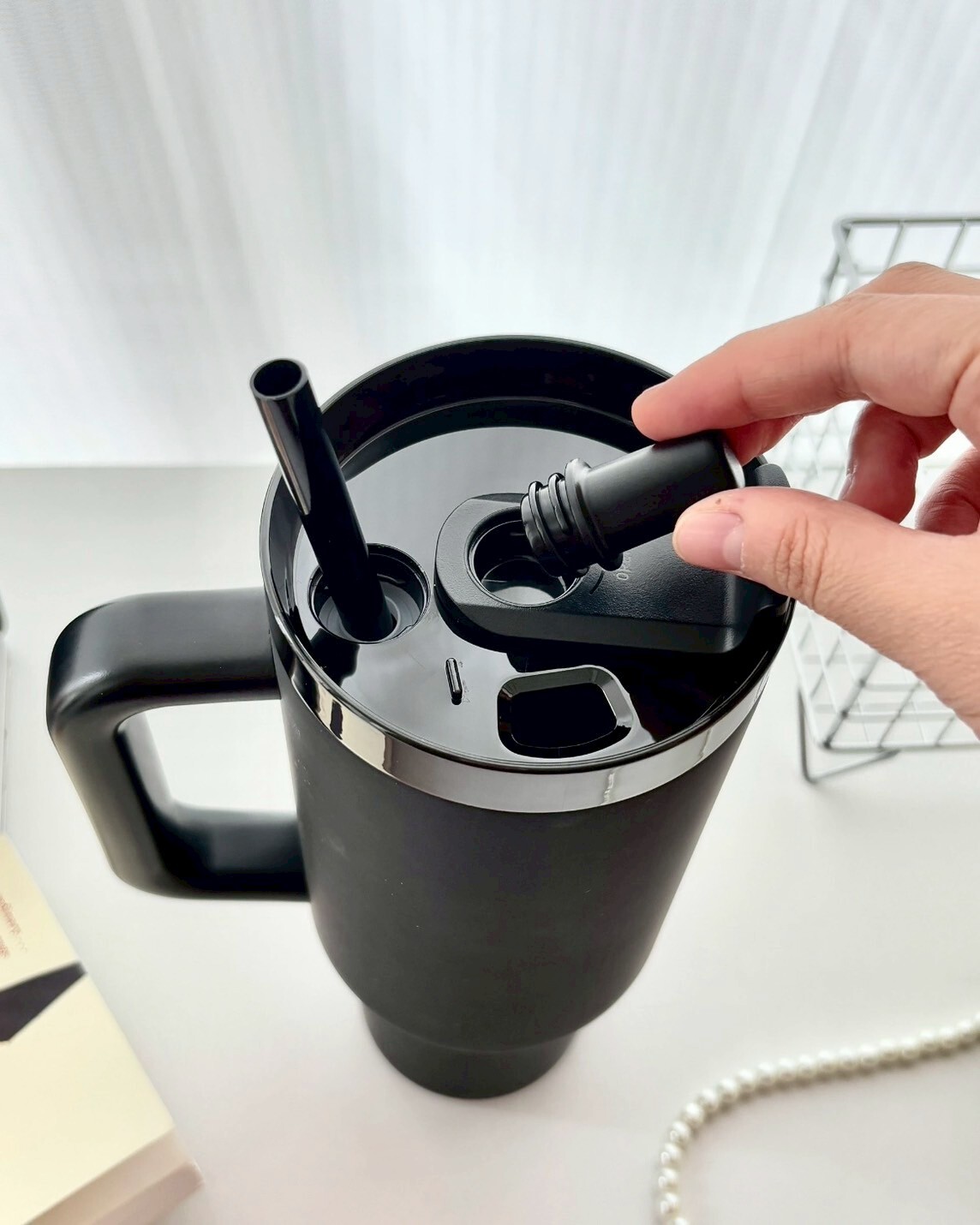 Zippo 大容量吸管杯 保溫杯 雙飲杯 1200ml 白/黑