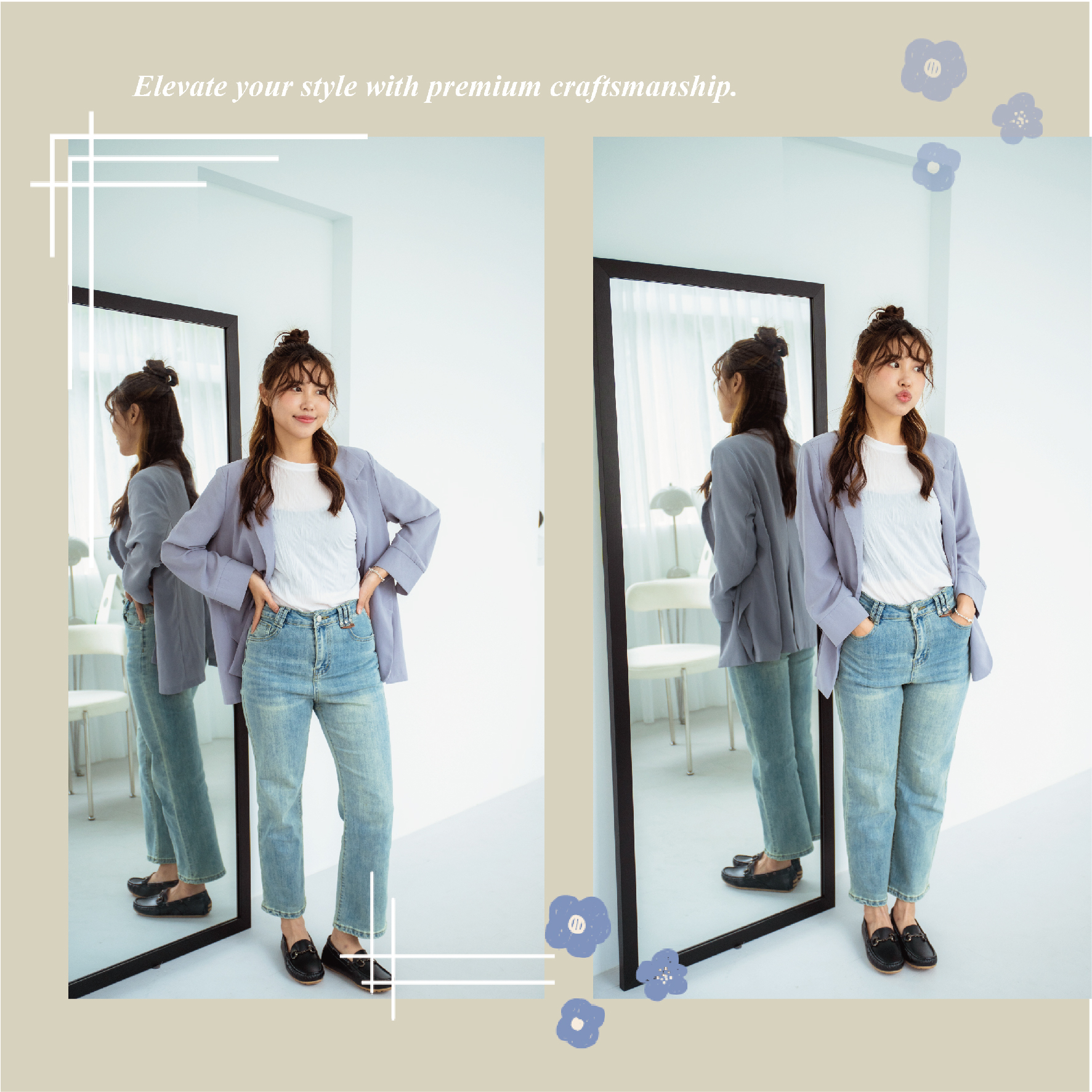 防滑橡膠底踩過濕滑地面，也能走得安穩而有節奏