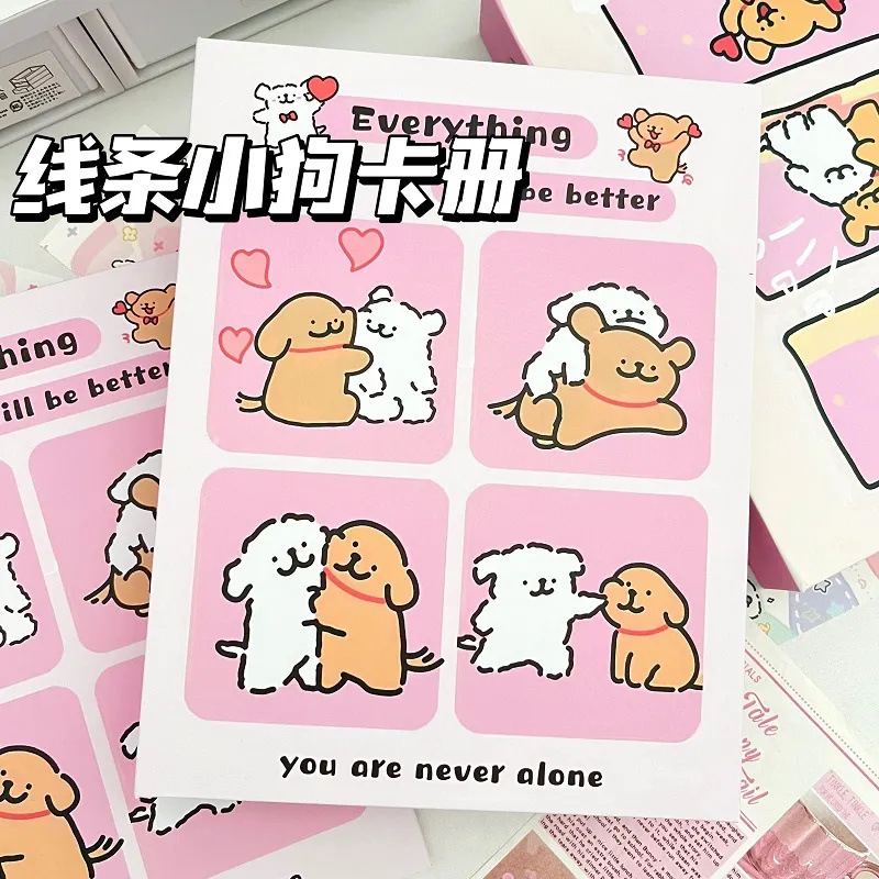 Cute Doodle Dog & Capybara A5 4-Pocket Binder