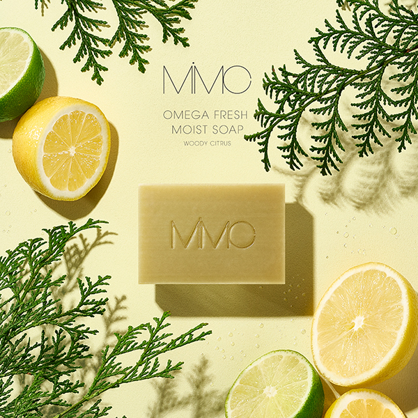 [限定]  MiMC Omega Fresh Moist Soap Woody Citrus 清新保濕潔面香皂 木質柑橘 100g