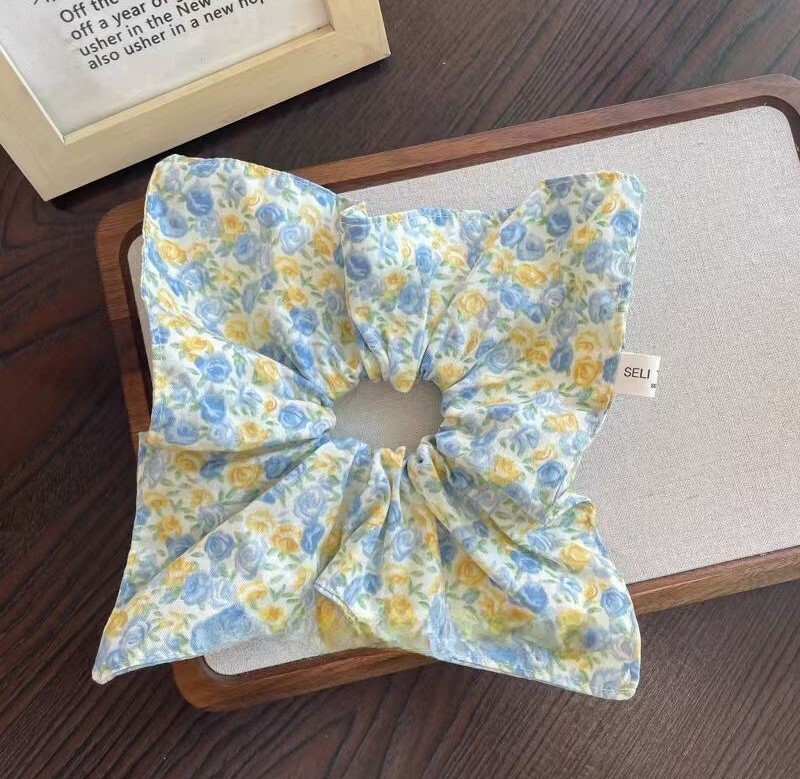 [2 FOR RM10] Forest Floral Scarf-Style Scrunchie