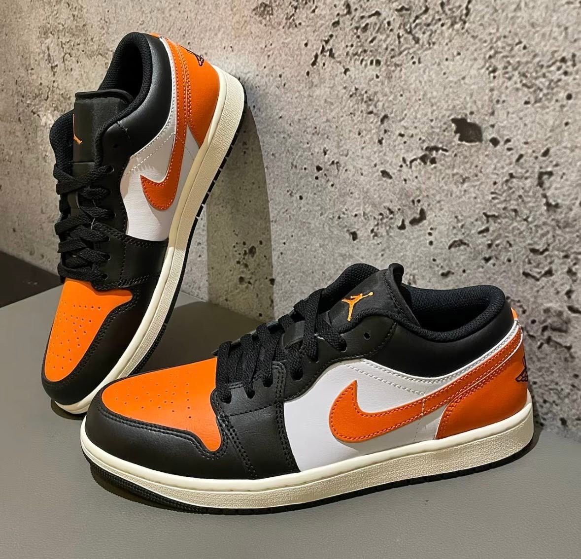 NIKE AIR JORDAN 1 LOW 橘勾 扣碎籃板 拼接 男鞋