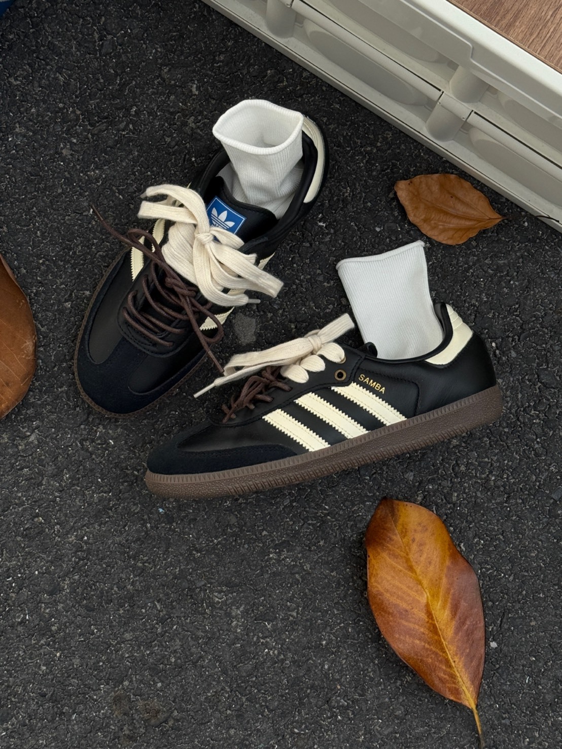 特殊訂製款 ADIDAS SAMBA 黃昏舊事 奶油黑棕