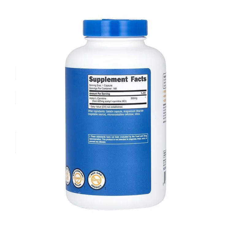 Nutricost, Acetyl L-Carnitine, 500 mg , 180 Capsules