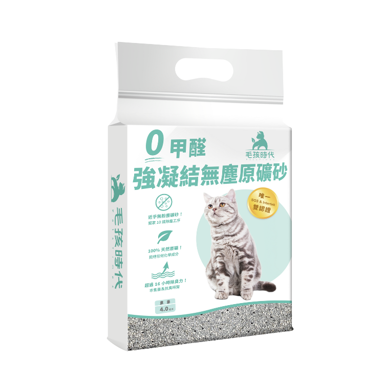 (箱購) 毛孩時代-強效凝結無塵原礦砂_4LX6包/箱