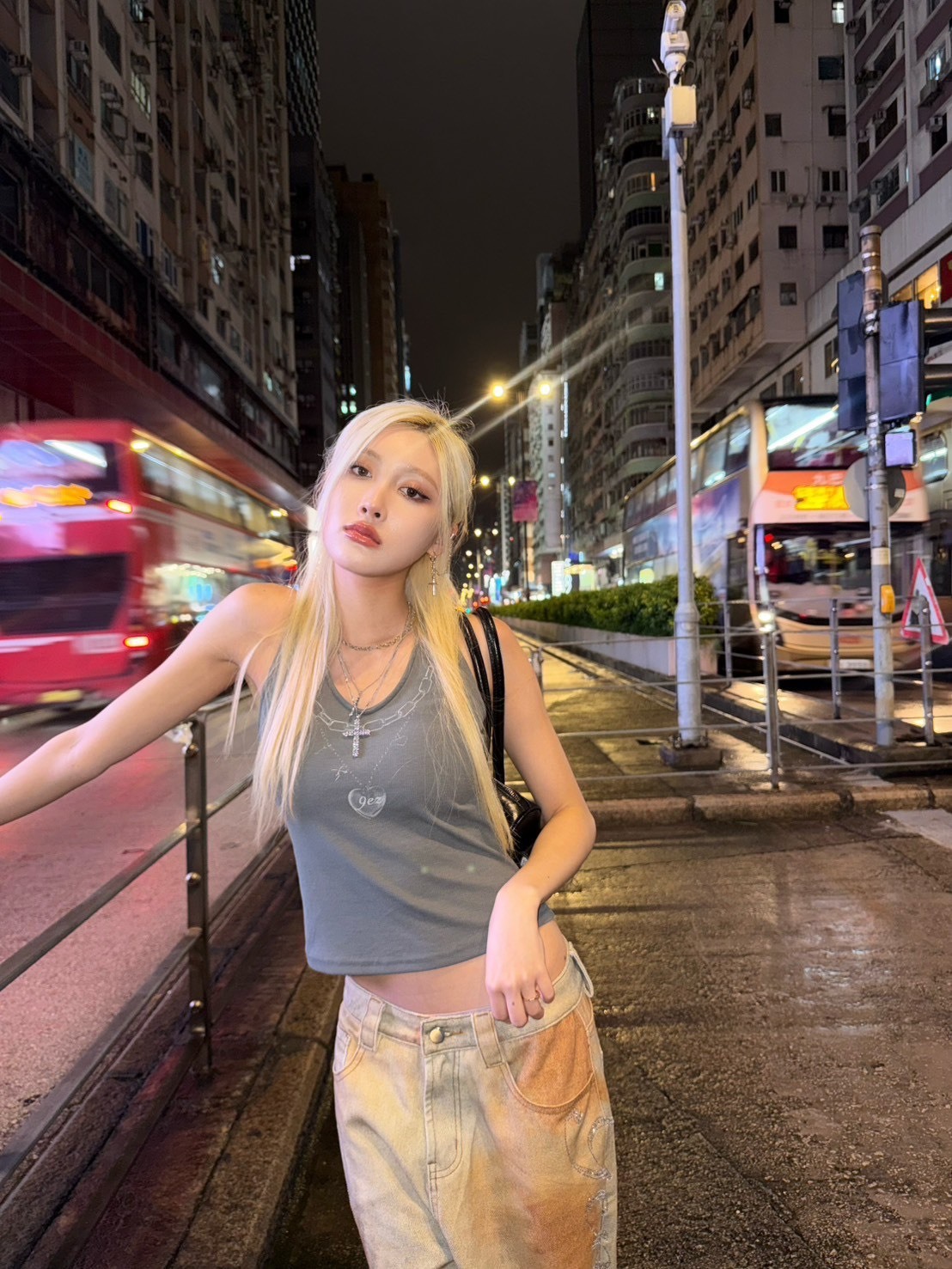 現貨! 9.amez project 系列 9ez love necklace bra top 9ez印刷背心(Gray)