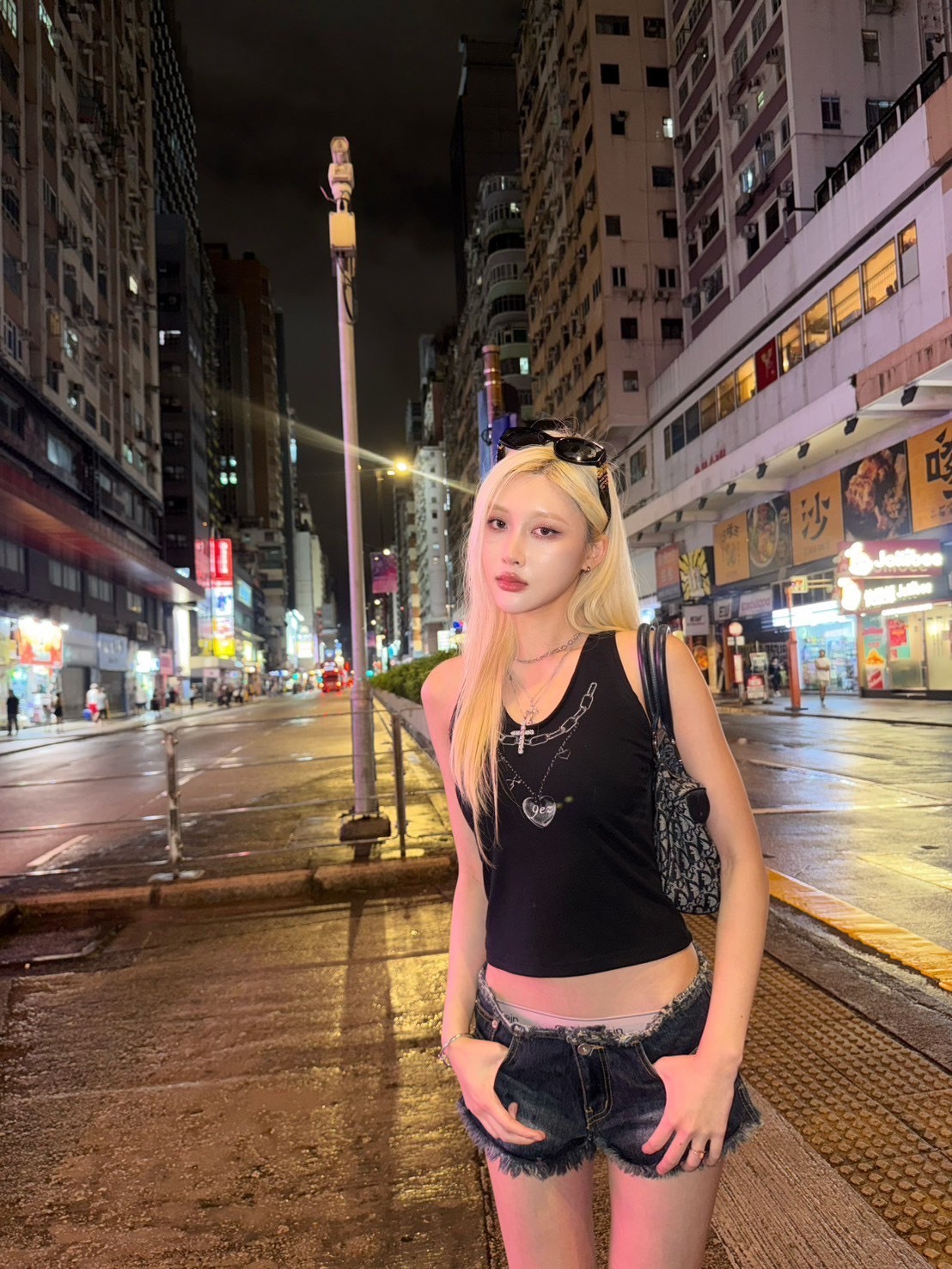 現貨! 9.amez project 系列 9ez love necklace bra top 9ez印刷背心(Black)