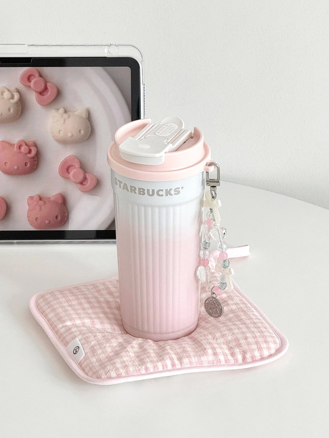 STARBUCKS 星巴克 奶芙莓莓 雙飲口 保溫杯 粉色