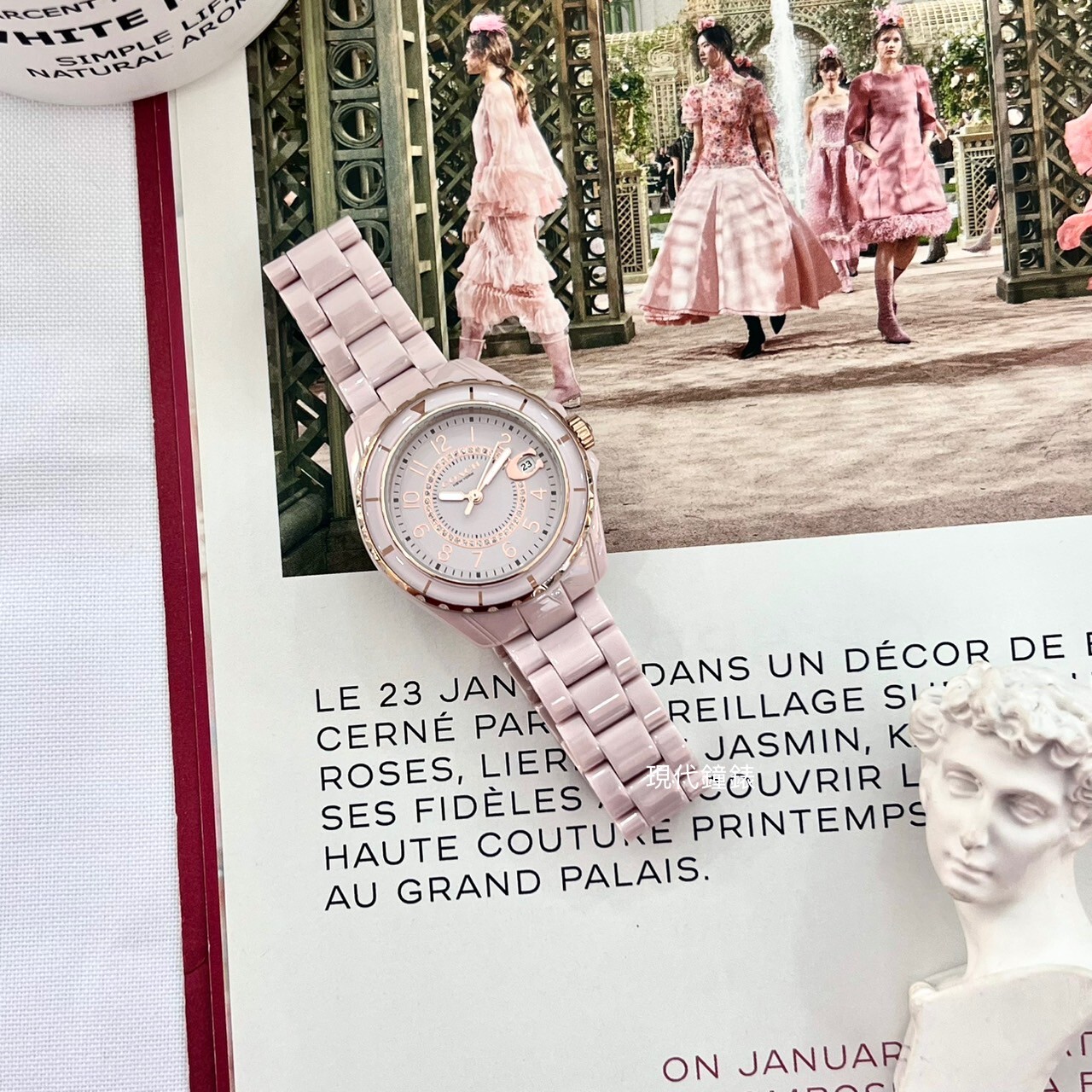 【COACH】晶鑽粉彩陶瓷女錶CO14503463 32mm 現代鐘錶