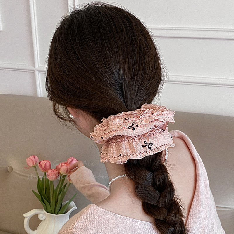 [3 FOR RM10] Layered Lace Bow Scrunchies