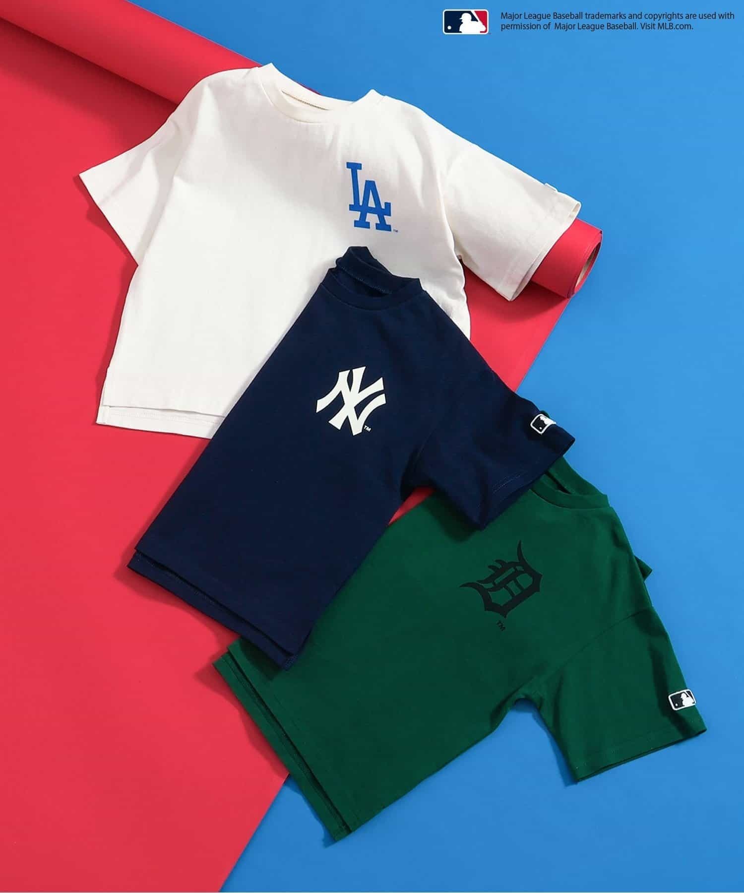 日本 BREEZE X MLB 亮眼應援印花 純棉短袖上衣 (共2色，120) R407015