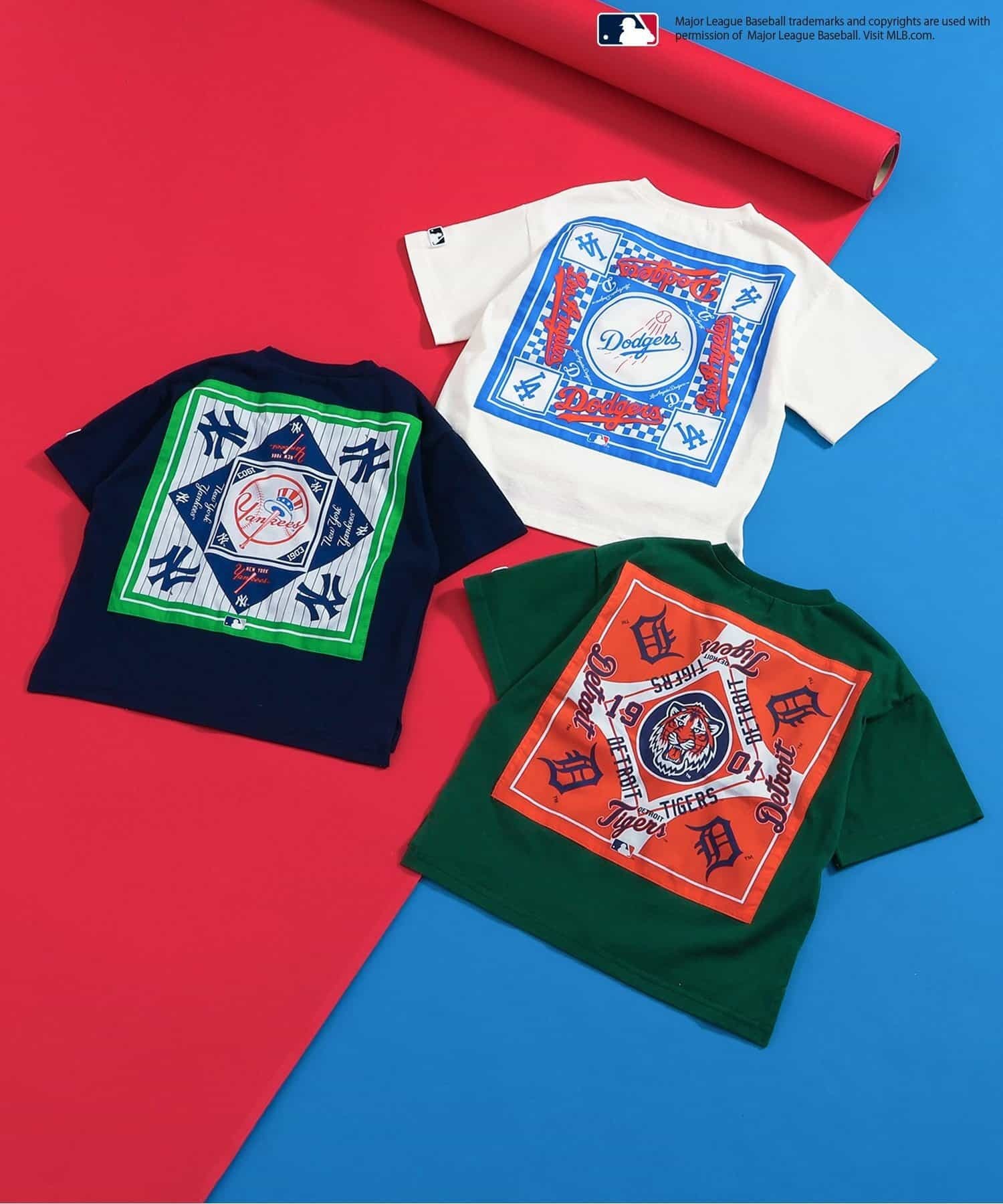 日本 BREEZE X MLB 亮眼應援印花 純棉短袖上衣 (共2色，120) R407015