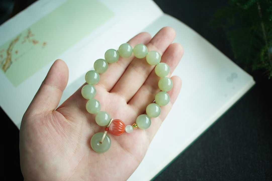 712459 和田玉冰底晴水手串 (11.5-12mm直徑)