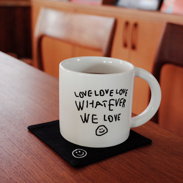 韓國 ooowl 手工陶瓷馬克杯 WE LOVE