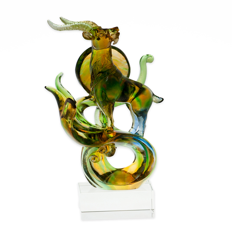 鹿港窯禮品館|居家開運 琉璃珍藏 領頭羊 擺飾