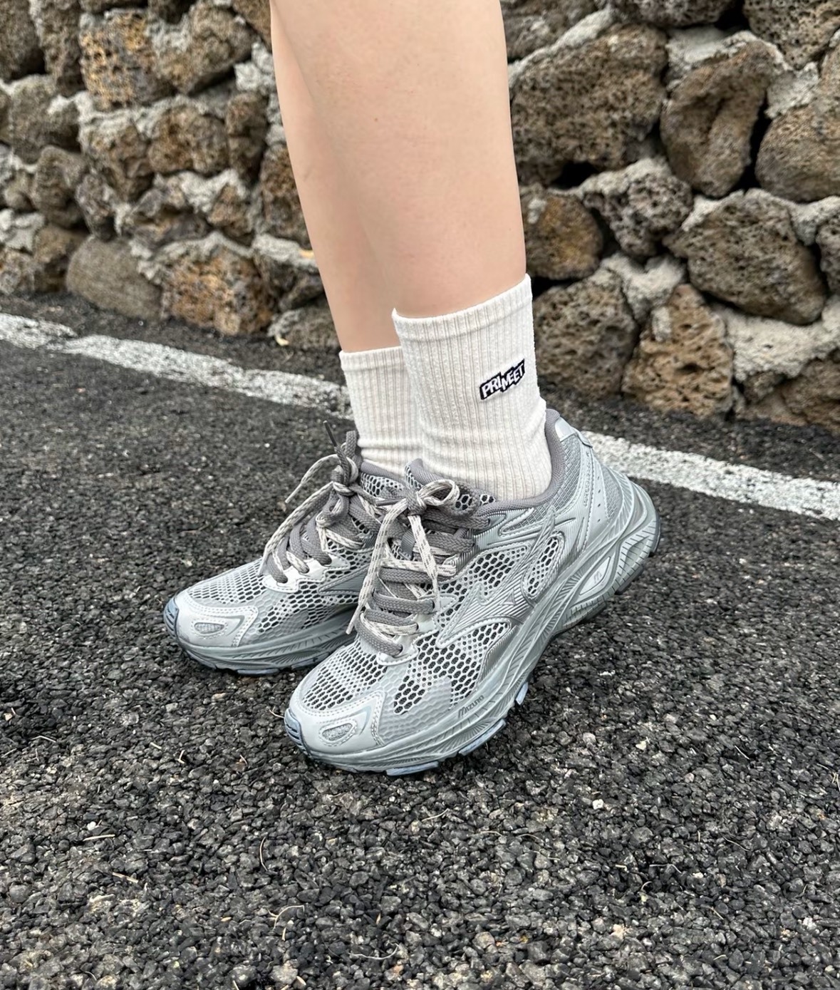 Mizuno 跑鞋 Racer S 野鴿灰銀 做舊風 男女同款 經典復古鞋 慢跑鞋 懶人鞋 穿搭百搭 運動鞋 July25