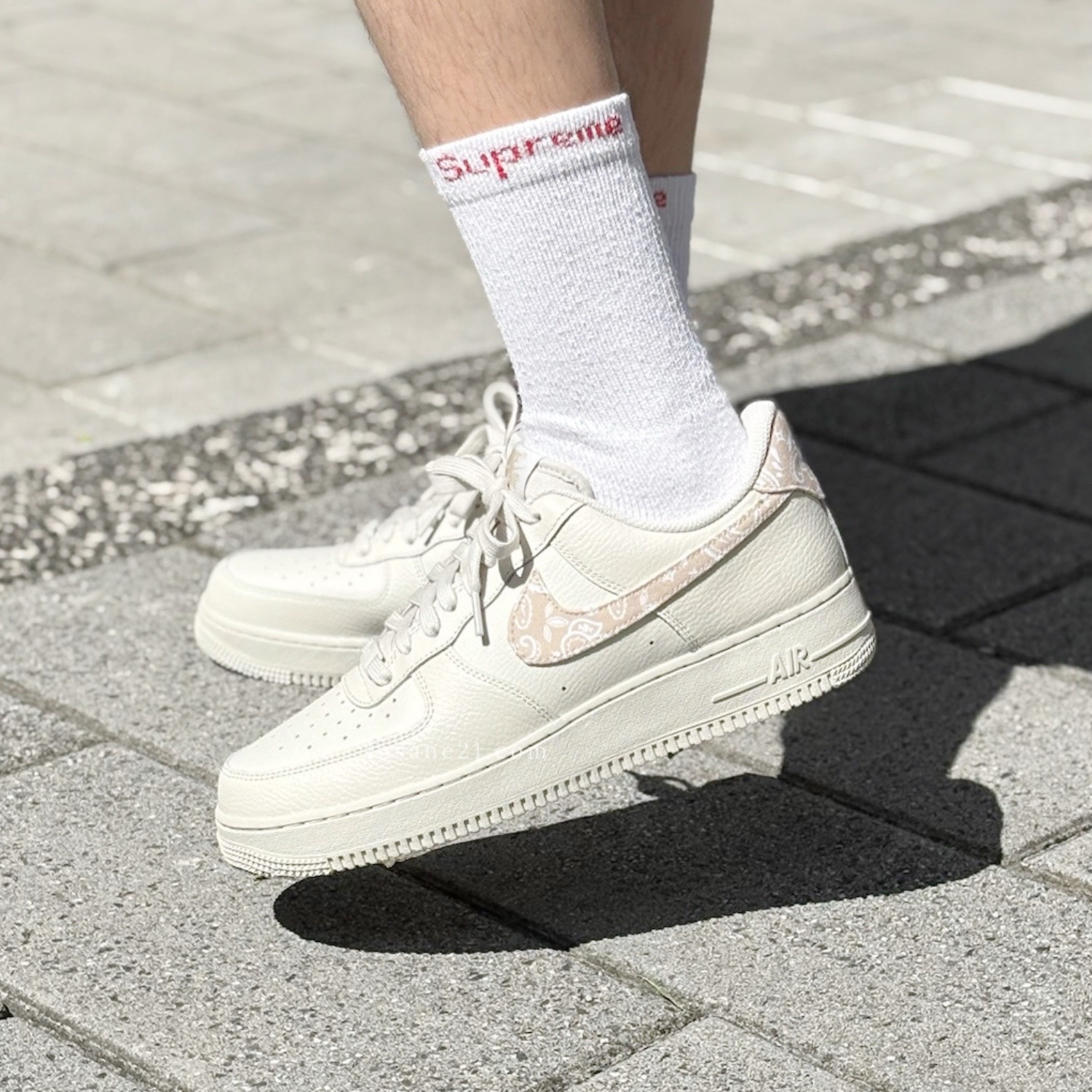 NIKE AIR FORCE 1 卡其變形蟲 米白 女鞋 IH2051-072