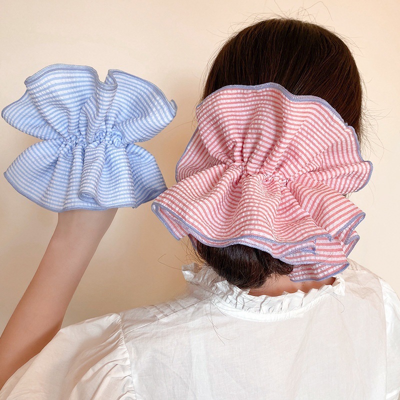[2 FOR RM10] Korean Striped Scrunchie ~ Seaside Girl Vibes