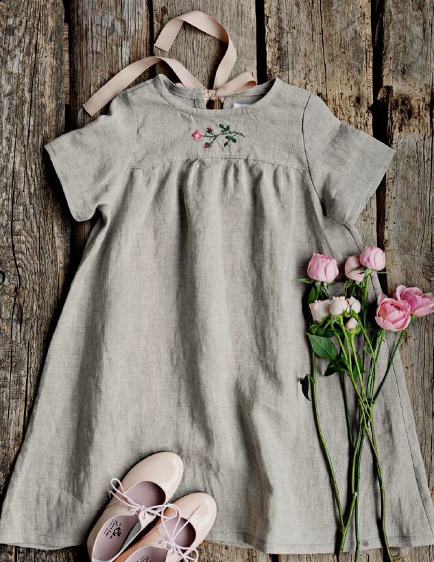 (預購)ALL THE BEAUTIFUL LINEN 後綁帶短袖洋裝 SUMMER DRESS