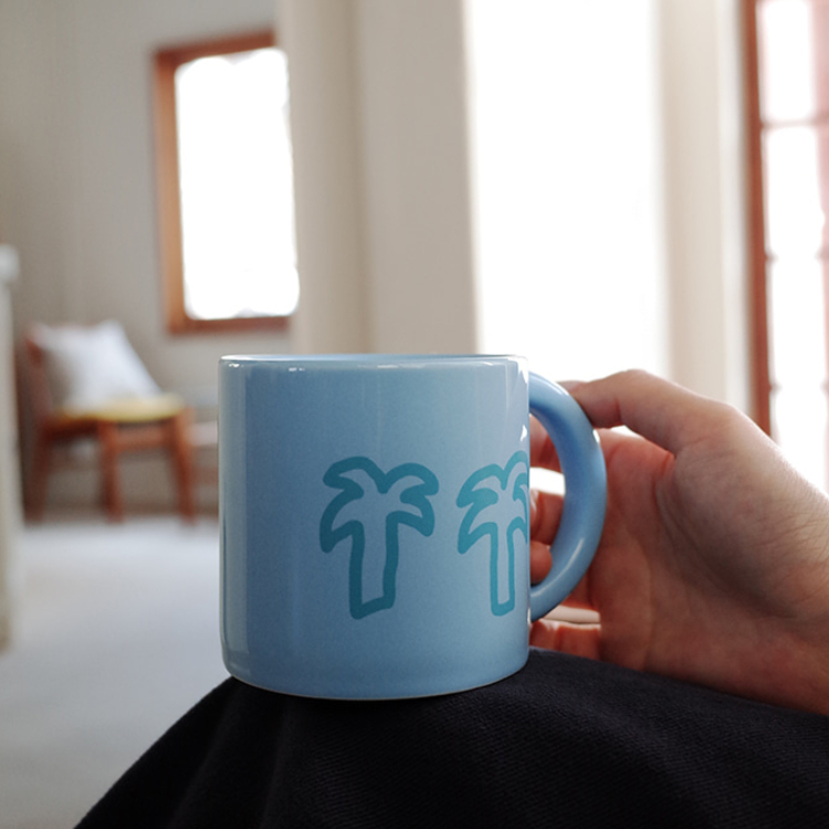 韓國 ooowl 手工陶瓷馬克杯 PALM TREE