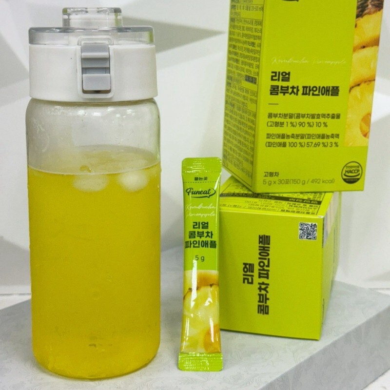 (預購商品 7/30收單) 韓國Funeat速攻代謝Plus — 鳳梨益生菌 極纖XS閃電康普茶 5gx30入組