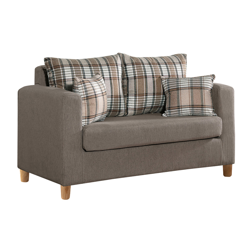 喬泰灰色布二人座沙發/雙人座/二人座沙發椅-贈抱枕