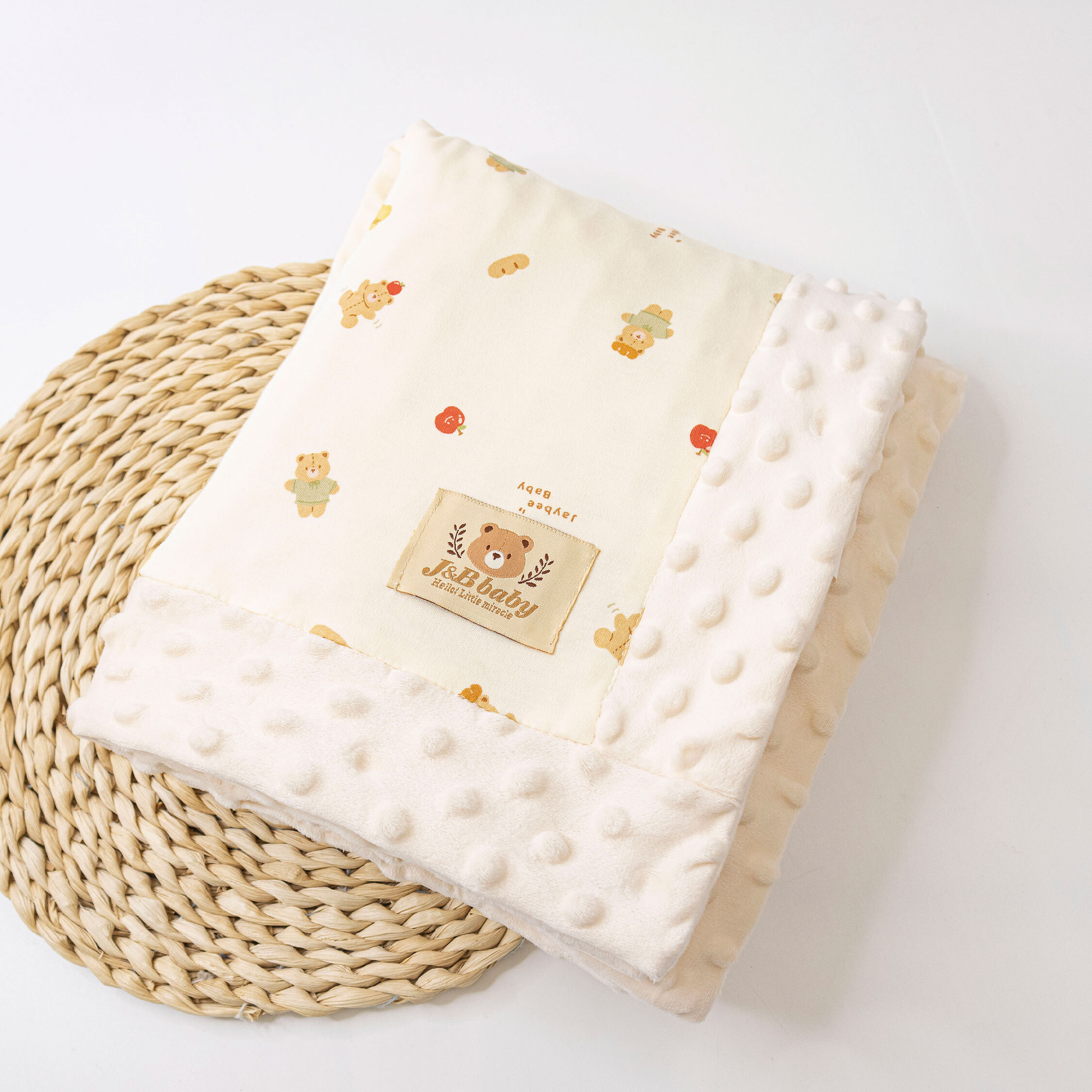 【JB0476】MIT原創蘋安小熊魔粒舒眠毯