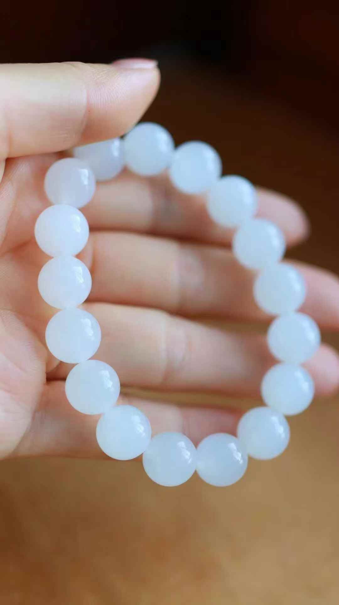 712749 和田玉高冰白玉手串 (12mm直徑)