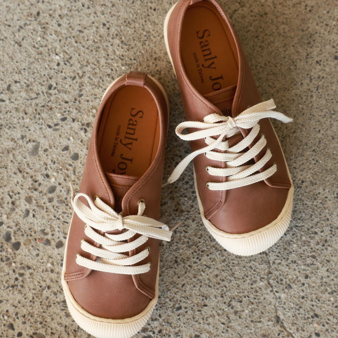 油蠟牛皮饅頭鞋 巧克咖(真皮女鞋/台灣製MIT/超輕量)