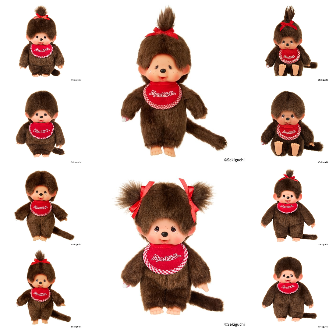 預購┃Monchhichi 夢奇奇 經典款 玩偶 擺飾 娃娃 SS S M L