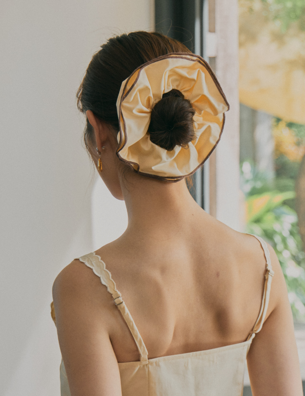 自訂款雲朵髮圈（米黃色）