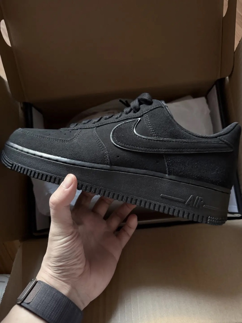 NIKE AIR FORCE 1 AF1 黑豹 全黑 黑武士 麂皮 男女鞋 HQ1966-002 / 預購