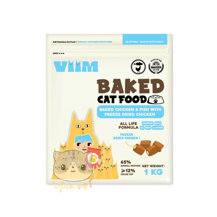 VIIM Baked Chicken & Fish with Freeze Dried Chicken Cat Food 1kg