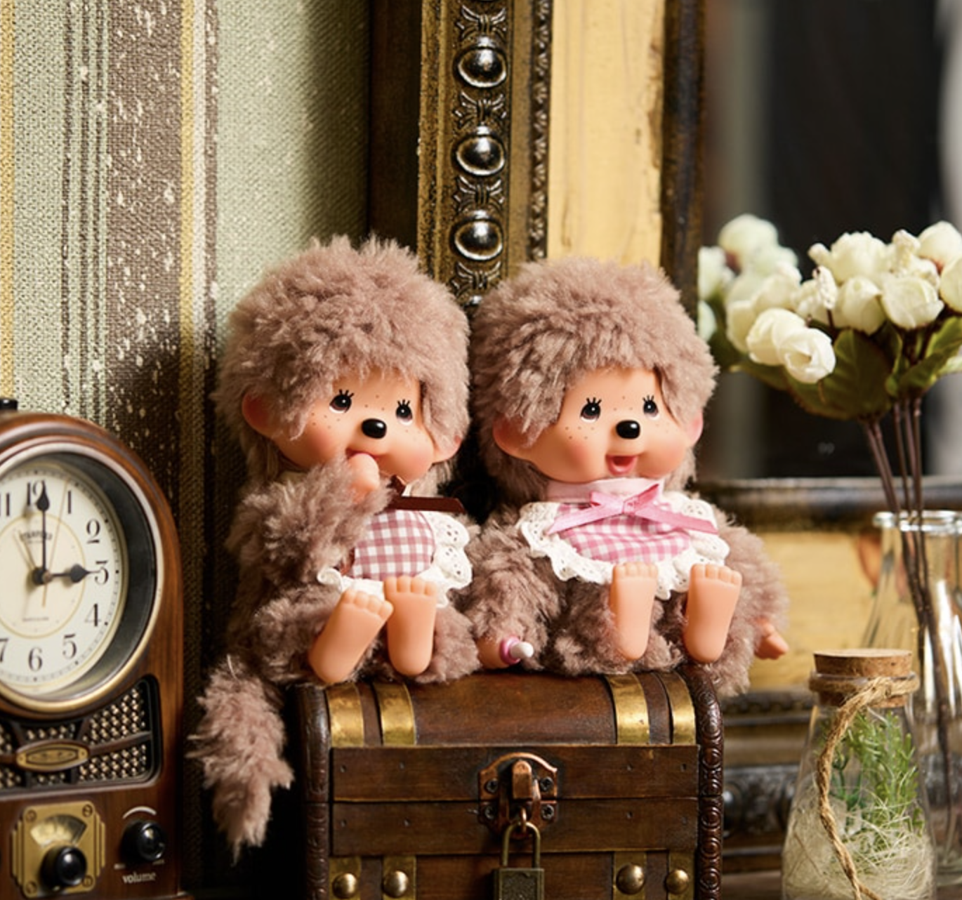 預購┃Monchhichi 夢奇奇 毛茸茸 蓬鬆 甜棕色 玩偶 擺飾 娃娃