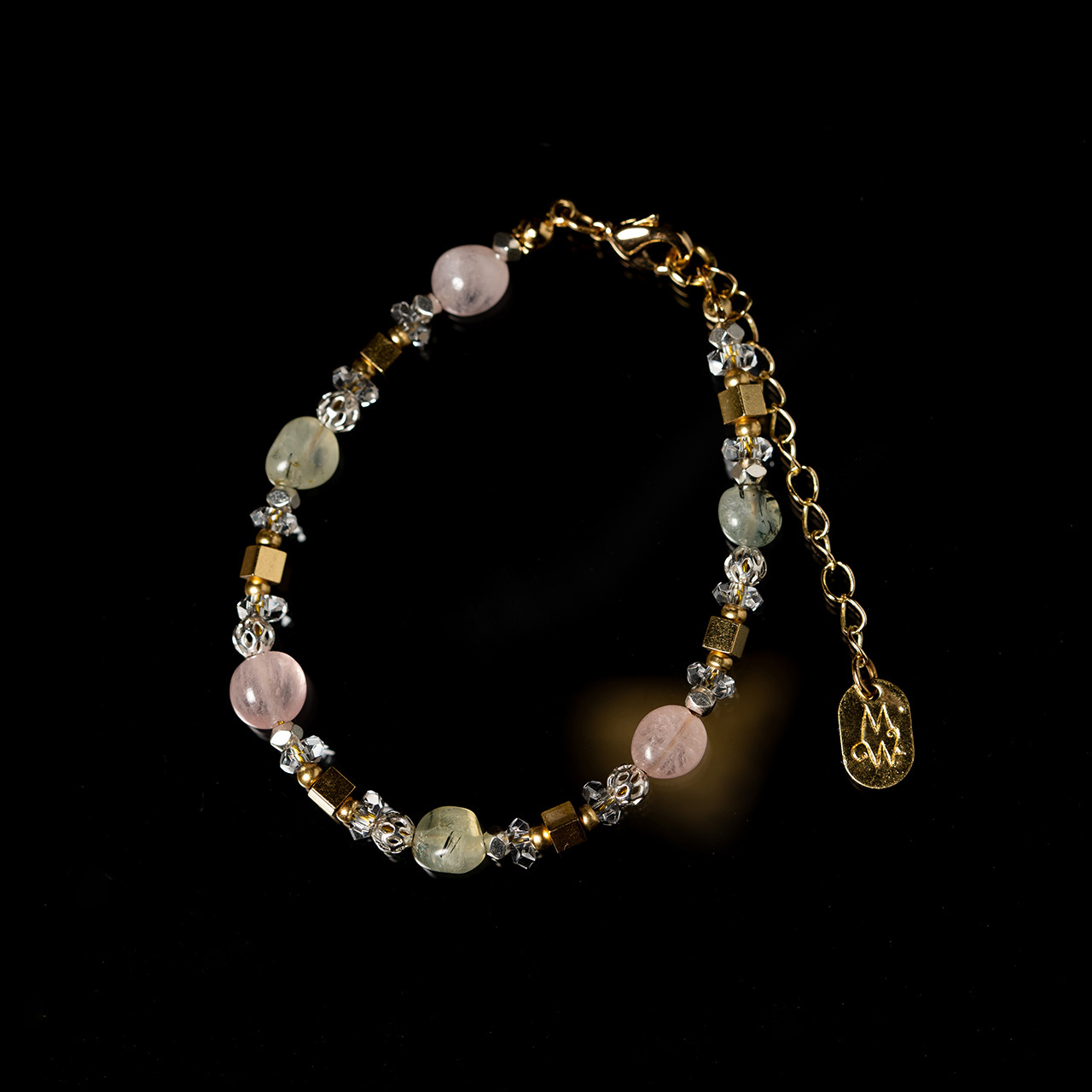 一口春天｜摩根石葡萄石鏈條手鍊 B0024